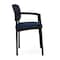 Lesro Lenox Steel Hip Chair Metal Frame, Black, RF Blueberry Back, MD Ink Seat LS1161 - alternate 3
